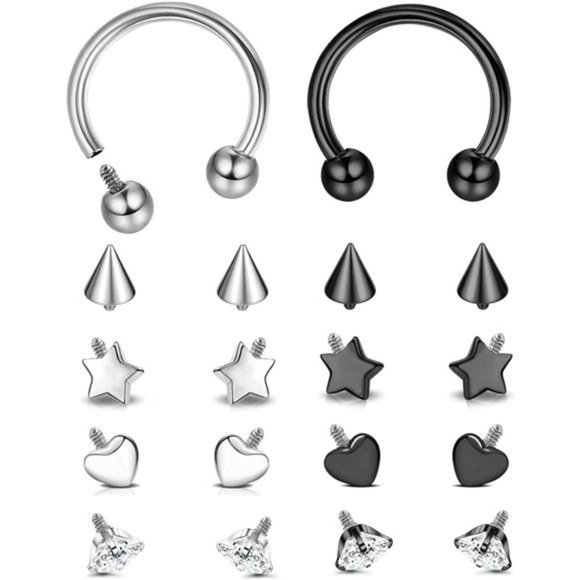 Jewelry - Jstyle 16g Septum Rings for Women Men, Implant Grade G23 Titanium Septum Ring
